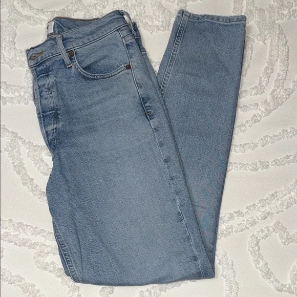 Agolde Light Blue Denim Jeans - Picture 4 of 8